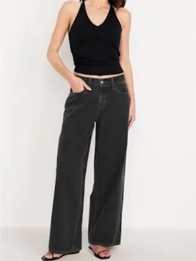 Wide Leg Black Women's High rise Jeans